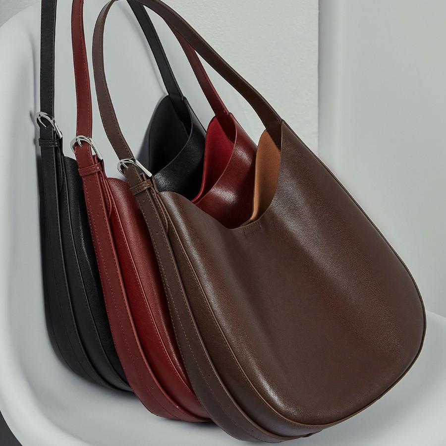 Ein-Schulter-Achseltasche, Ledertasche für Damen, Halbmondtasche, Umhängetasche, Vielseitige Trendtasche