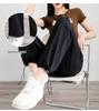 Women's Summer Ice Silk Blue Wide-Leg Mosquito-Proof Cuffed Casual Pants