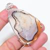 Natural Montana Agate Gemstone 925 Sterling Silver Jewelry Pendant 2.96" h2W23