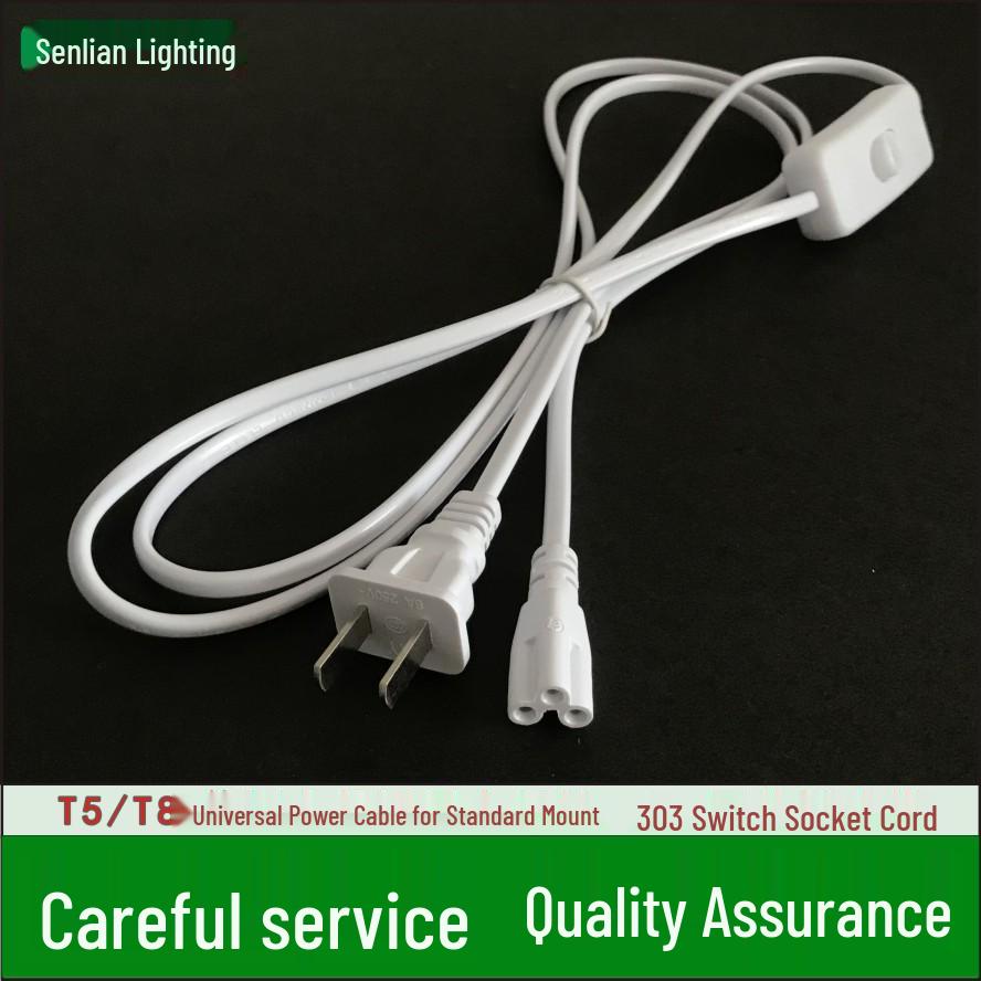 T5 T8 LED Plant Light Tube with 303 Switch, Power Plug, and 1.8M Connector Cord