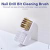 Electric Nail Grinding Head Cleaning Brush Copper Wire Cleaning Brush Nail Drill Bit Manicure Milling Cutter Remove Dust Brush