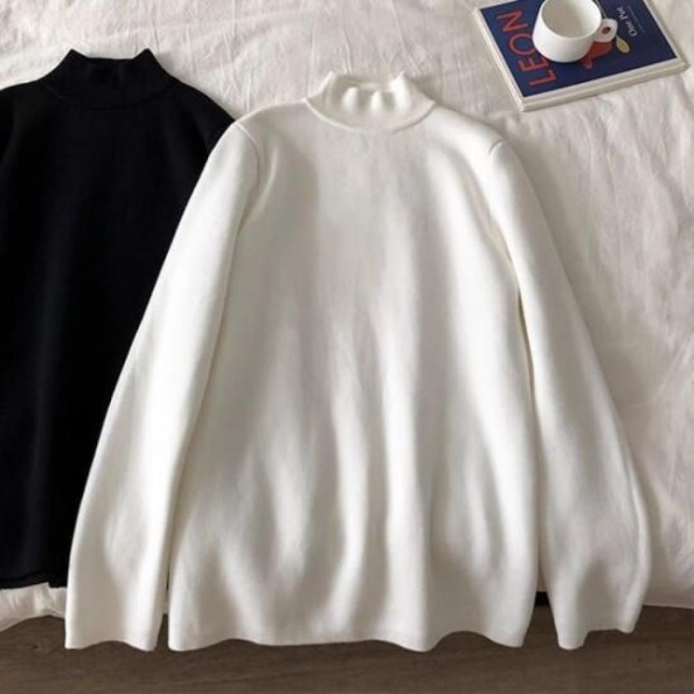 Navava Women S Warm Fleece Half Polo Long Sleeve Knit Nk2741