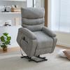Multifunctional Relax Chair with Stand-Up Assist, Massage and Heat Function, Electrically Adjustable Backrest and Footrest, Side Storage Pockets. Gray