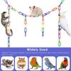 100 Pcs Rainbow C-Clips Plastic Chain Links, Bird Swing & Climbing Chain Cage Toy Clips & Hooks, Suitable for Sugar Glider, Rat