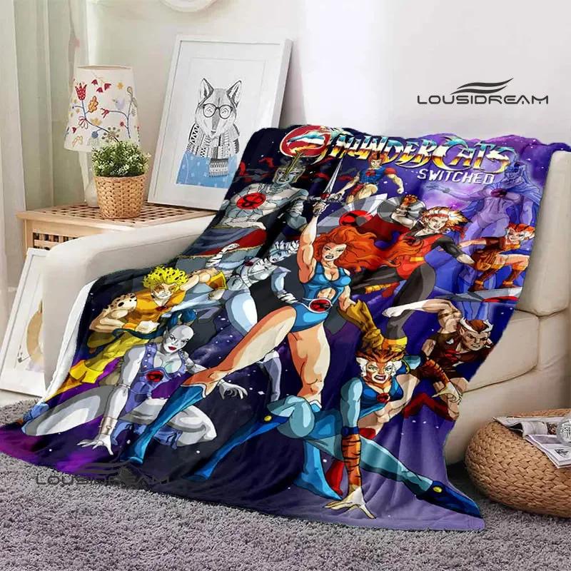 Thundercats Cartoon-Druckdecke, warme Decke für Kinder, T-Flansch-Decke, Heimreisedecke, Bettauskleidung, Geburtstagsgeschenk