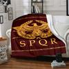 1pc Eagle SPQR Throw Blanket Soft Flannel, Cozy All Season Polyester Perfect for Home, Office