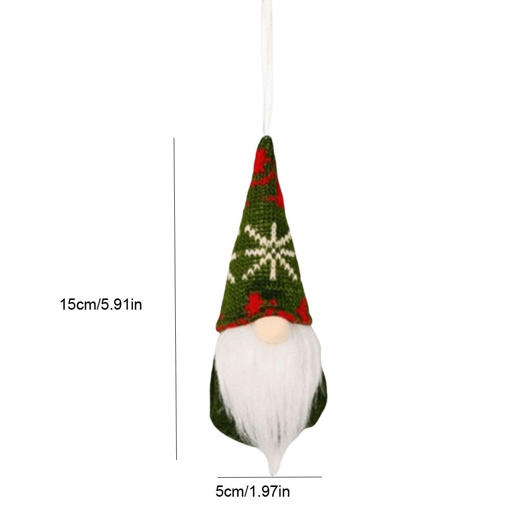 3pcs Handmade Christmas Knitted Doll Pendant Reusable Christmas Tree Decoration Gnome Doll Gifts