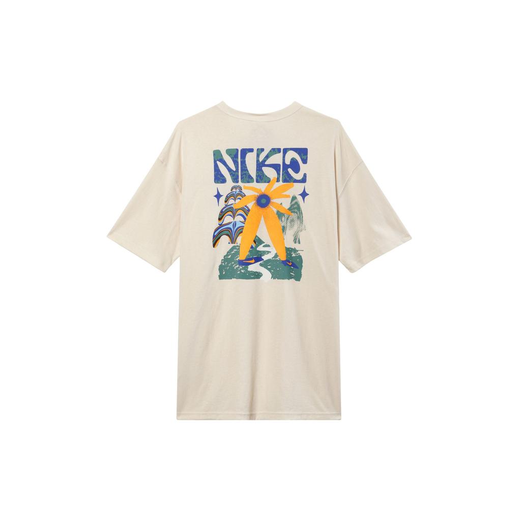 Nike Floral Alphabet Loose Round Neck Comfortable Short-Sleeve Drop Shoulder T-Shirt Men Tops Solid FV3741-901