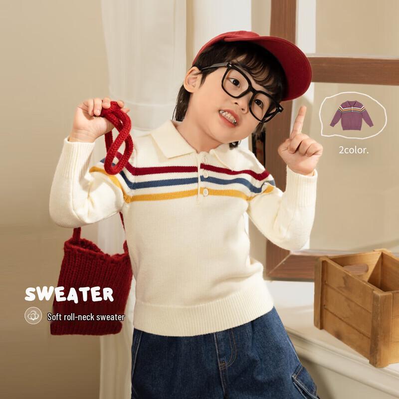 LUSON Boys  Versatile POLO Sweater 90