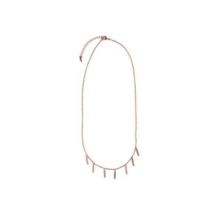 Collier - LUXENTER - Rambol - zircone brillante - or rose 18 carats - 42 cm + 5 cm