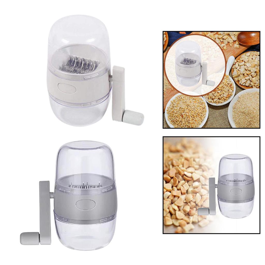 Mini Spice Grinder Hand Crank Multipurpose Manual Spice Mill Nut Chopper Nut Grinder for Coffee Bean Kitchen Spices Pecans Nuts