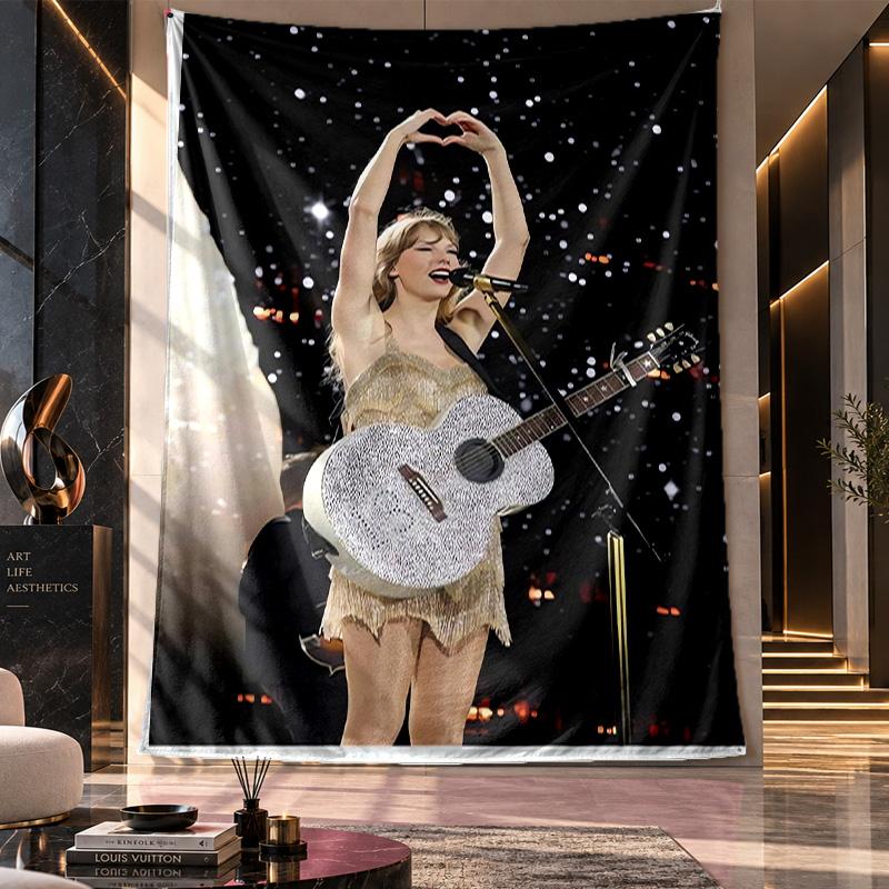 Wall Hanging Tapestry,Taylor Swift Printed Fabric Backdrop For Dorm Room Party Decoration