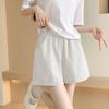 Women's Summer Ice Silk High Waist Casual Black Shorts