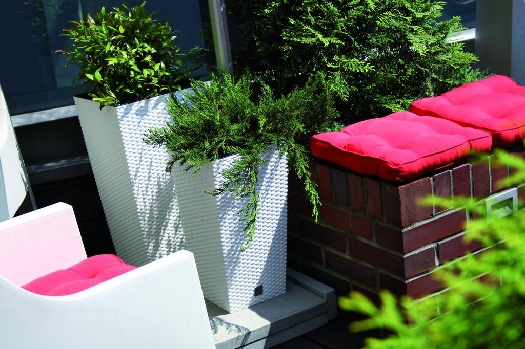 RATO DRTS225 Tall Flowerpot with Insert | White