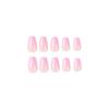 24pcs Detachable Full Cover Press On Nails DIY Long French Fake Nails Ballerina Red Crystal