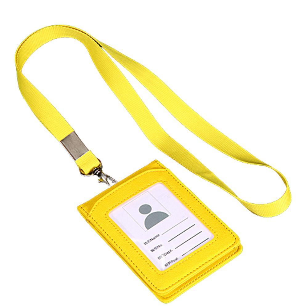 Stationery Neck Strap Card Holder with Lanyard Badge Holder ID Desk Organizer Bus Cards Cover