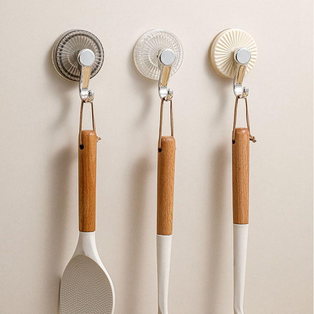 Heavy Duty Zuignaphaak Herbruikbare Vacuümhangers Haken Multifunctionele Handdoekhaak Keuken