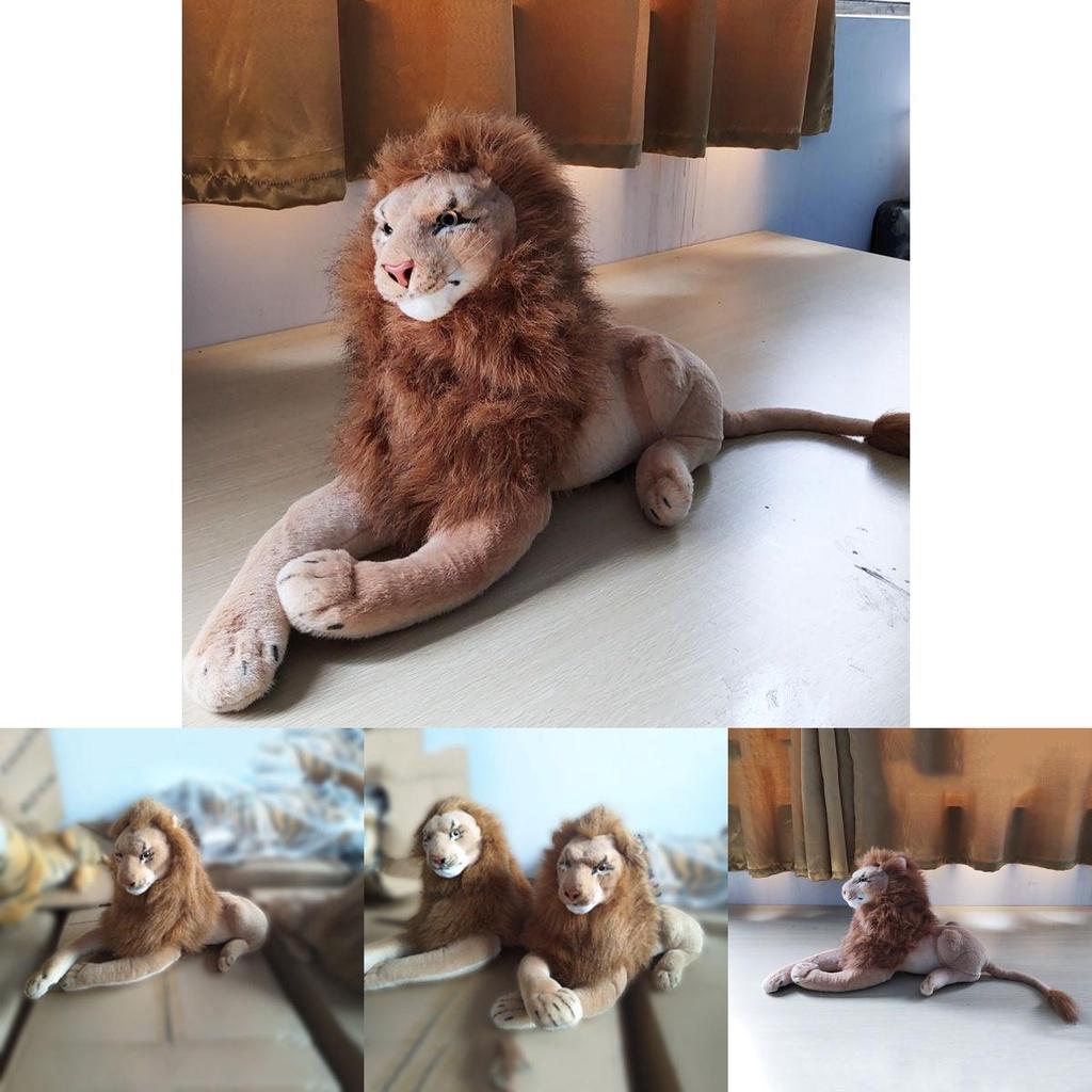 Vivid Lion Plush Soft Cuddly Huge Stuffed Animal Delightful Jungle Doll For Kids