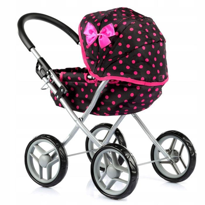 Poussette pour poupée avec nacelle profonde, pliable, roues mousse-gomme - KINDERPLAY (KP0260G)