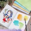 Borrence Watercolor Sketchbook 300g Cotton Organ Book Handbook Drawing Pad for Artists Painting Sketch Accordion Book Folding