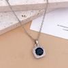 Necklace hot-selling simple square necklace accessories women's light luxury niche design sense does not fade titanium steel necklace women