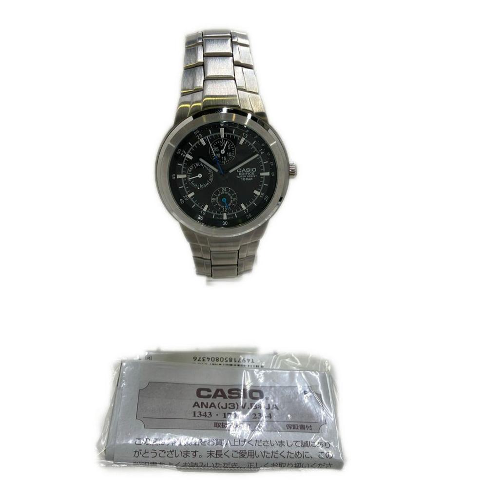 Used Casio watch EDFICE EF-305 quartz black men's CASIO