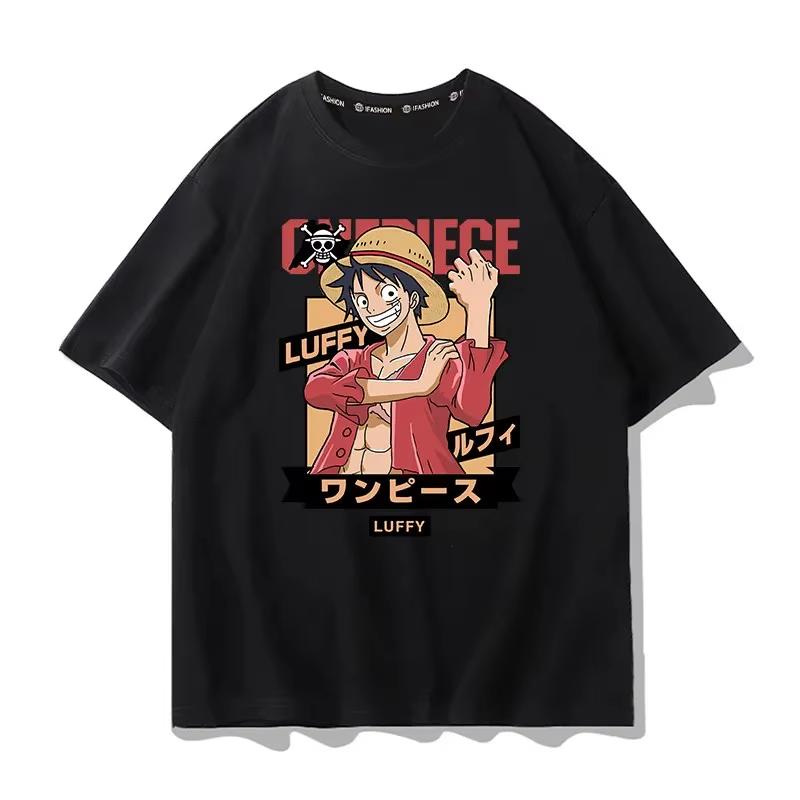 

One Piece Pattern Tshirt Luffy Ace Anime Tshirt Mens Style Summer 2026 Fashion ShortSleeved Shirt - Men s Summer Cotton G... S разноцветный