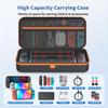 Case for Switch 2 2025 & Original & OLED, Portable Travel Case for Switch 2, 9 Game Card Slots, Accessories for Switch 2, Black