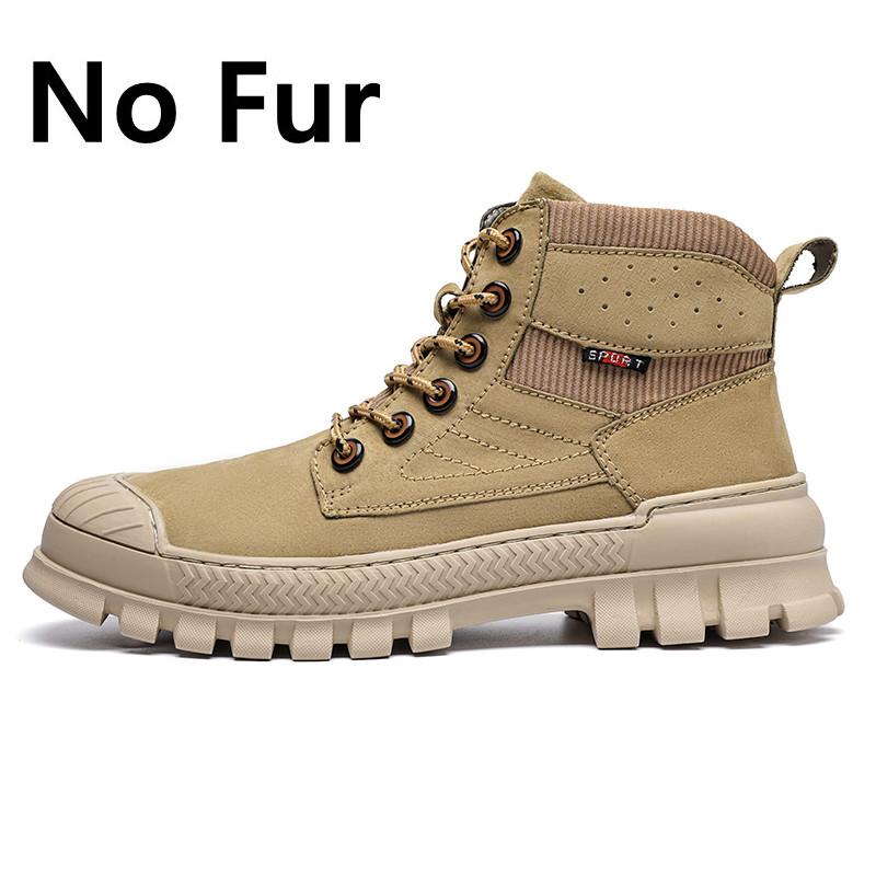 Men Desert Boots Mens Working Safty Shoes  Sewing Boots Men Shoe Boots Men Winter Plush Snow Boots Tooling