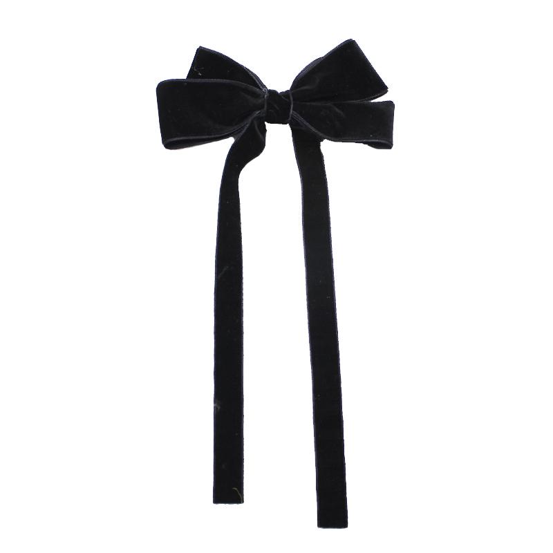Lystrfac Velvet Bow Long Ribbon Hair Ring Hair Rope Headdress Sweet Girls Hairclip for Women Hairpin Hairgrips Hair Accessories