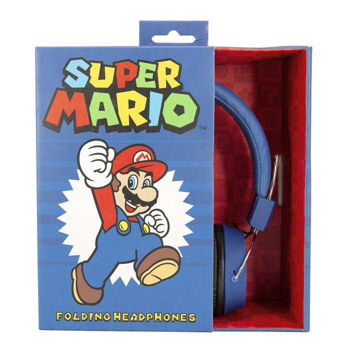 Casque audio - otl technologies - mario luigi premium folding - filaire - bleu - enfant