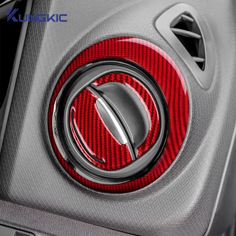 Soft Carbon Fiber Sticker LHD RHD For Renault Clio 3 2013 2014 2015 2016 2017 2018 Car Sides of Center Console Outlet Frame Trim