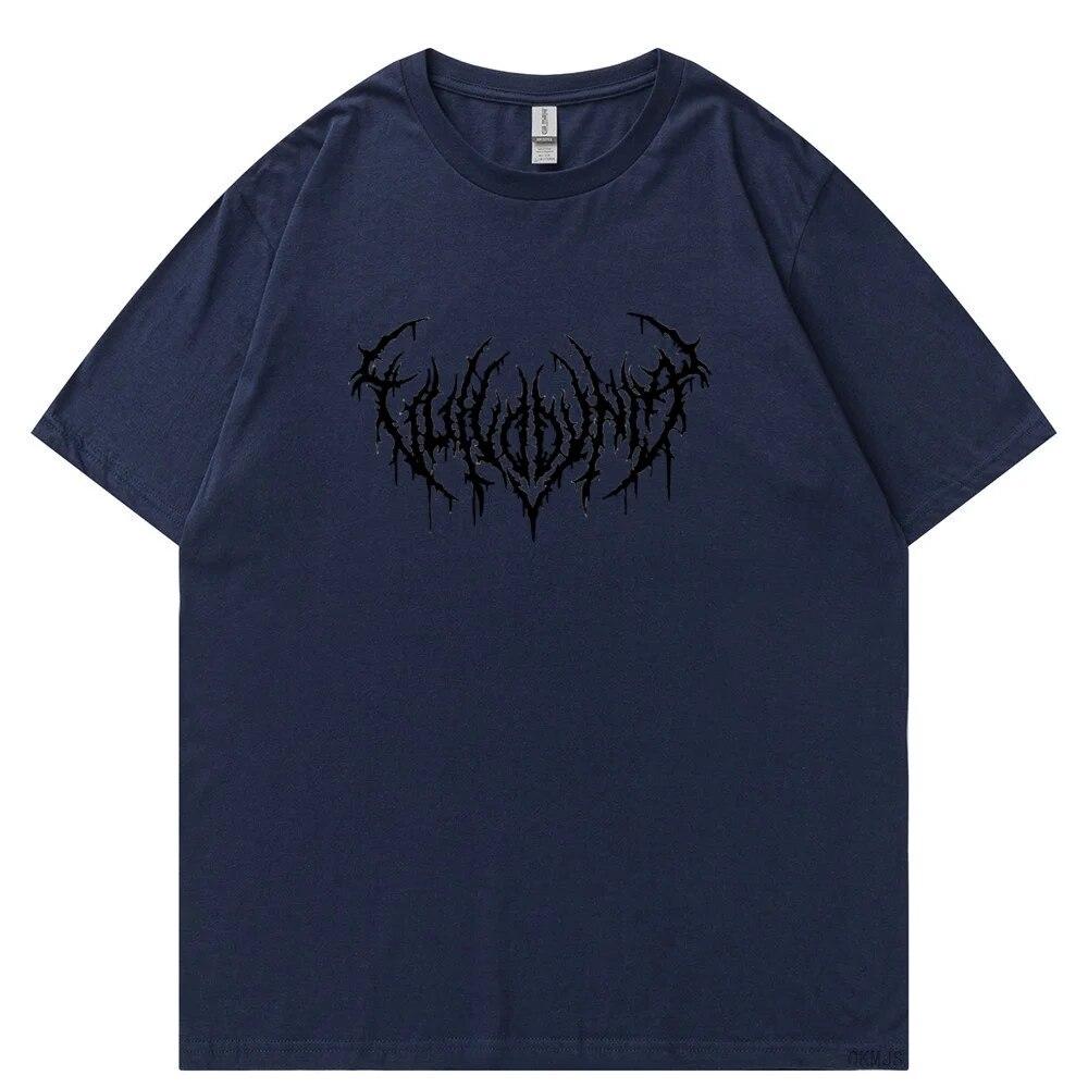 Hip Hop Gothic Street Punk Unisex T-shirts Korean Black Oversized Tshirt Toppar Harajuku Grafisk Tshirt WoUnisex Unisex Tops Tee