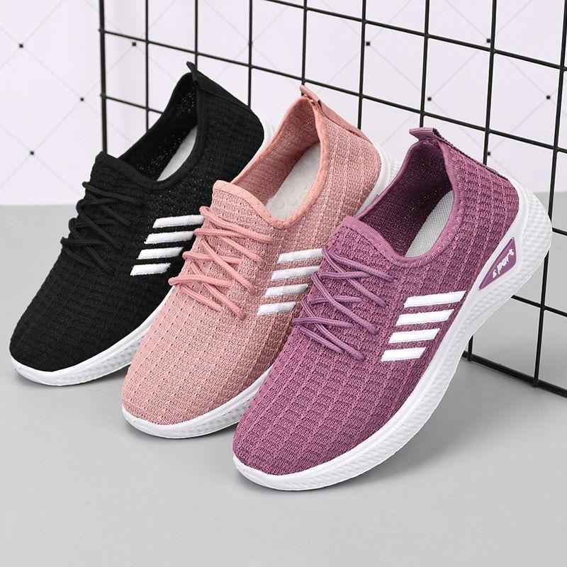 Fashion Shoes for Women's Leisure Walking Soft Soles Mother Shoes Sneakers Women Summer Breathable Mesh Single Shoe Zapatos De Mujer