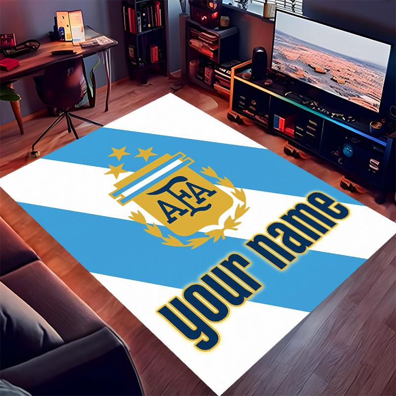 Custom personalization Argentine Football Association Print Area Rug - Soft, Washable Non-Slip Indoor Mat,Living Room,Home&Office Decorative Rug