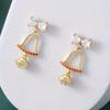 1 Pair New Christmas Bowknot Christmas Bell Earrings for Women Sweet Versatile Cute Bell Earrings New Year Birthday Gift