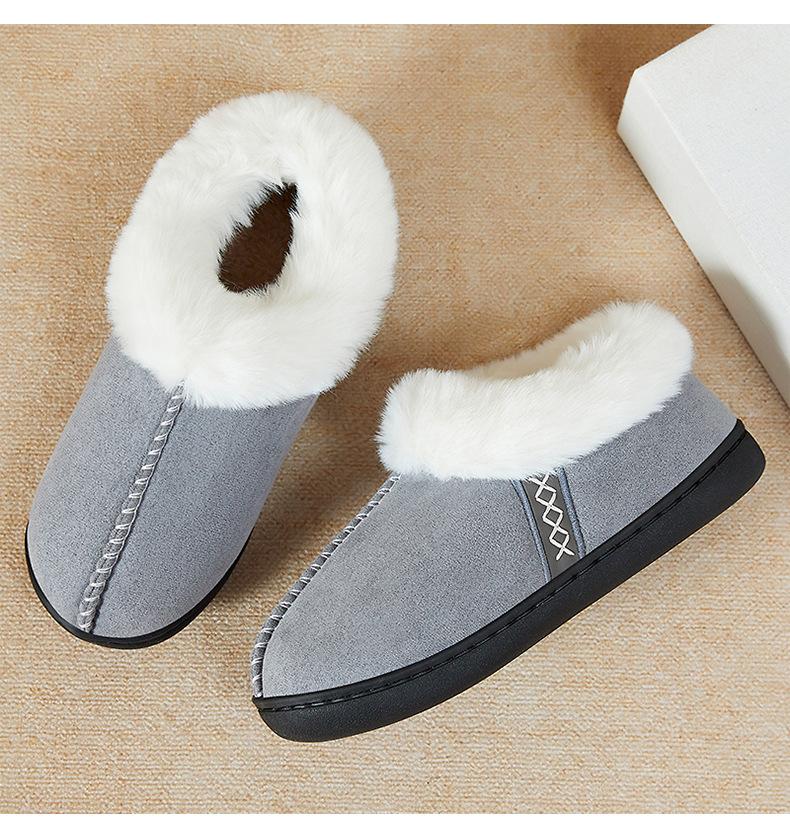 Módní Crestar Zimní Plyšové Pantofle s Kožíškem Pro Ženy Nové Měkké Pohodlné Teplé Bavlněné Boty pro Vnitřní i Venkovní Použití Dámské Nazouvací Pantofle s Chloupky