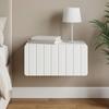Wall Mounted Nightstand White 49 x 34.5 x 24 cm Engineered Wood