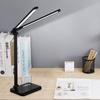 Double Head LED Desk Lamp,Dual Swing-arm Table Lamp for Home Office,5 Color Modes and 5 Dimmable,Modern Eye-Caring Piano Lamp