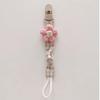 Cute Flower Dummy Nipple Holder Plastic Embroidery Pacifier Clips Baby Pacifier Chain  Children