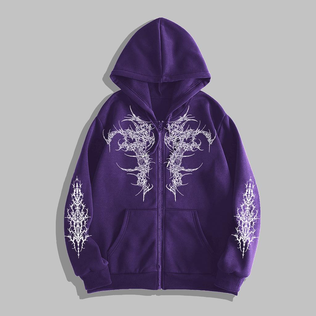 Herrhuvtröja med dragkedja - Tröjor för män Y2K Vintage Långärmad Tröja Streetwear Pullover med ficka