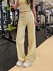 Women's Autumn Spicy Girl High-Waisted Knit Wide-Leg Pants - Versatile, Comfortable, Slimming, Casual, Floor-Length