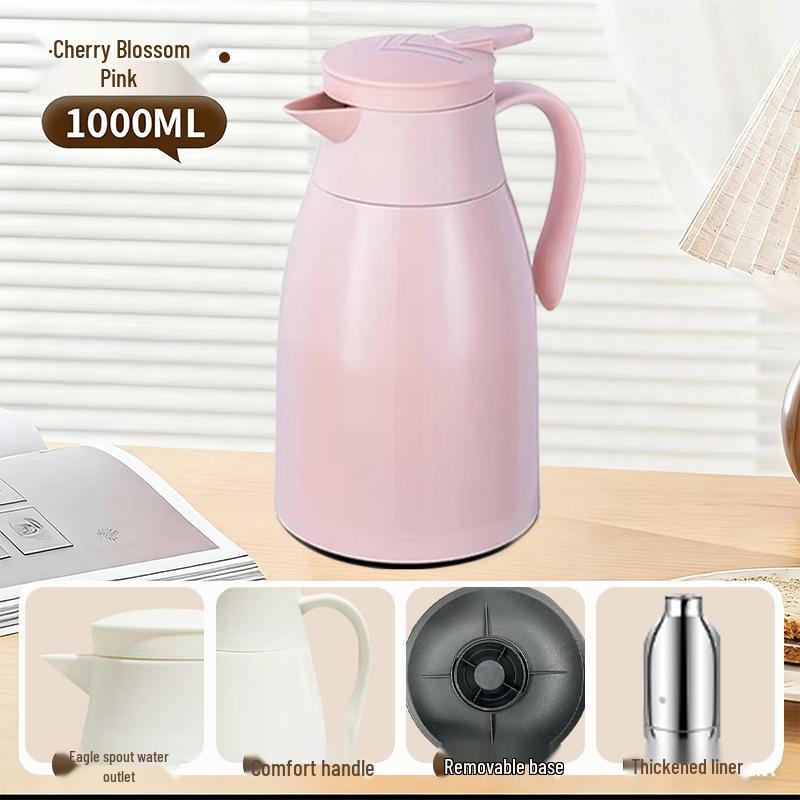 Large Capacity Insulated Thermos Flask: Portable, Modern Hot Water Bottle for Students