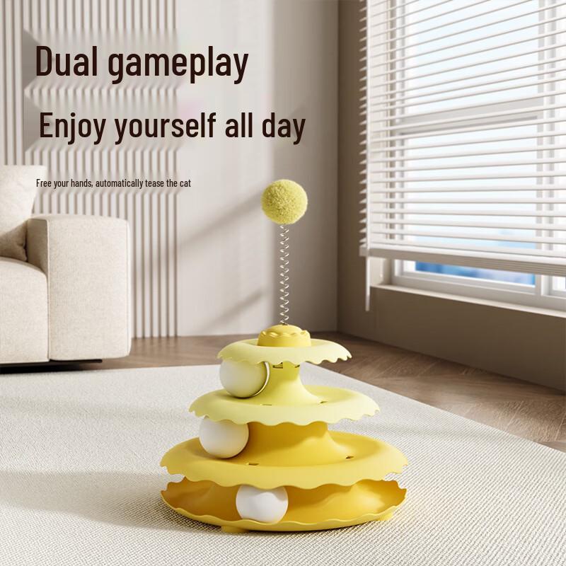 Three-Layer Three-Ball Cat Turntable Toy
