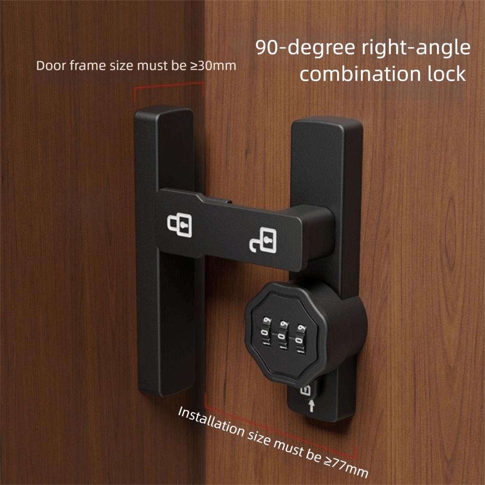 Luminous Sign Password Lock 90/180 Degree Sliding Door Lock Combination Lock Interior Door