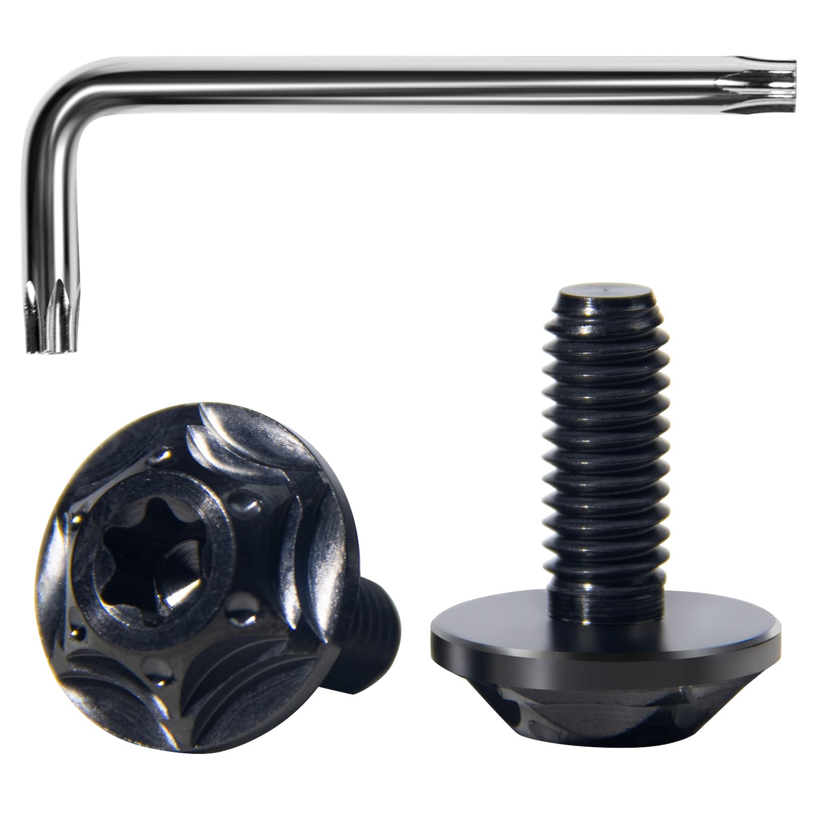 Litorange Titanium Alloy License Plate Bolt Star Hexagon Socket Bolt чёрный