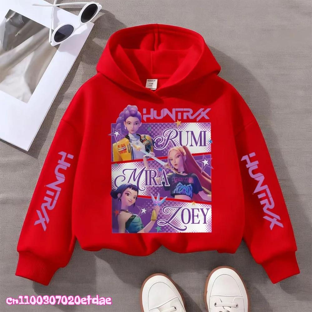 Y2K KPop Cazadores de Demonios Sudaderas Adolescentes Niñas Niños Rumi KPop Cazadores de Demonios Sudadera Otoño Casual Manga Larga Ropa para Niños