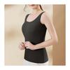 [KarlyShop import] [Soft and warm] Tank top with cup ladies pad Was it warm? warm Cold protection underwear Double-sided brushed extend Soft rr-038 3L