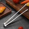 Stainless Steel Grill Tongs Food Clip BBQ Steak Clip Bread Tong Cooking Utensils Party Non-Slip Kitchen Gadgets Accessories Home
