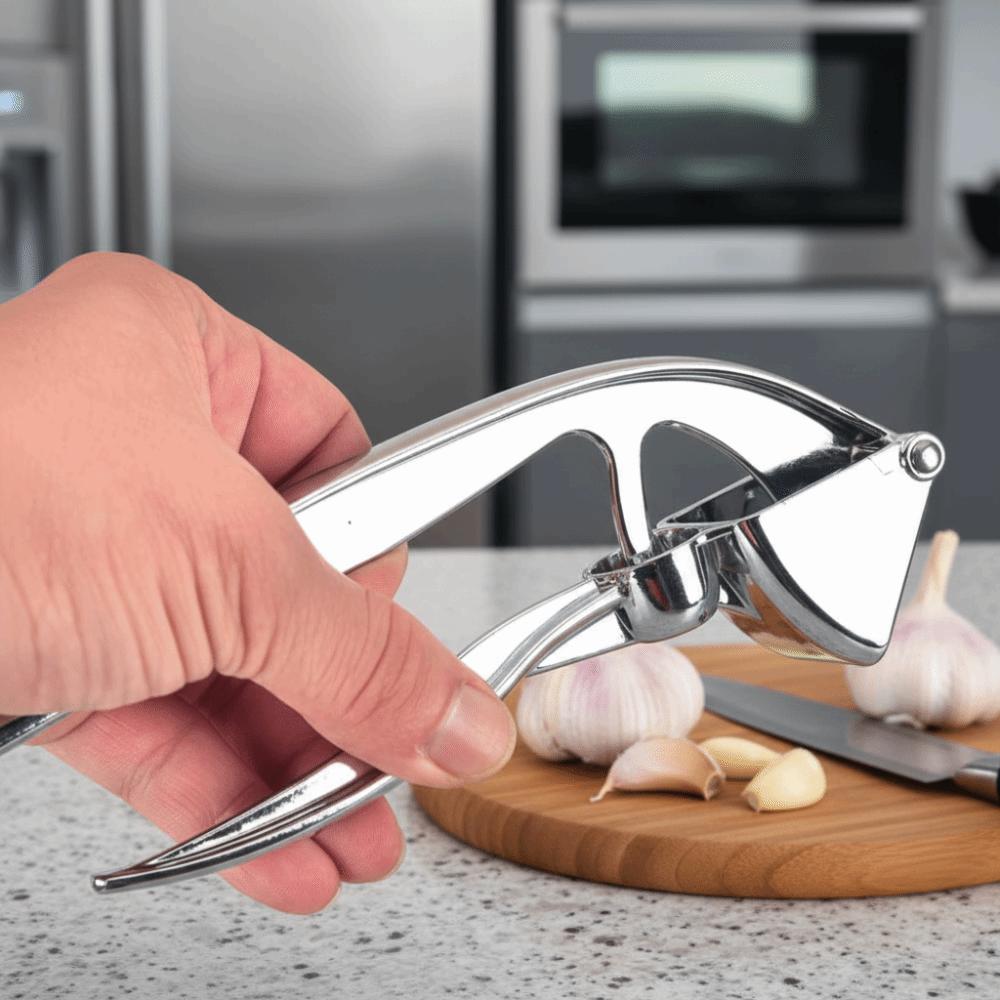 2 in 1 Garlic Press Rust-proof Garlic Squeezer Practical Garlic Masher  Olive